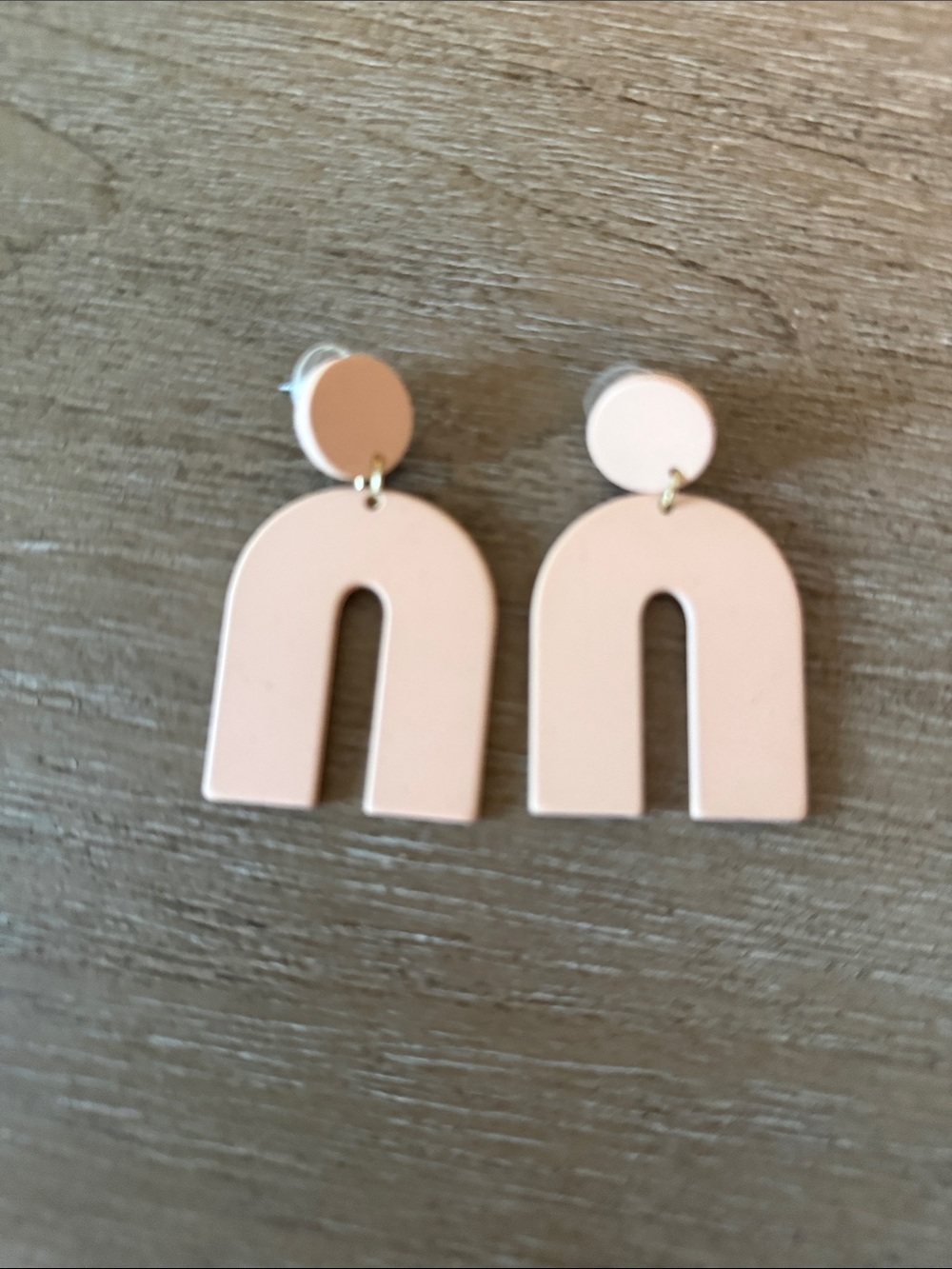 Pink Arch Drop Earrings - Lightweight Fashion Accessories